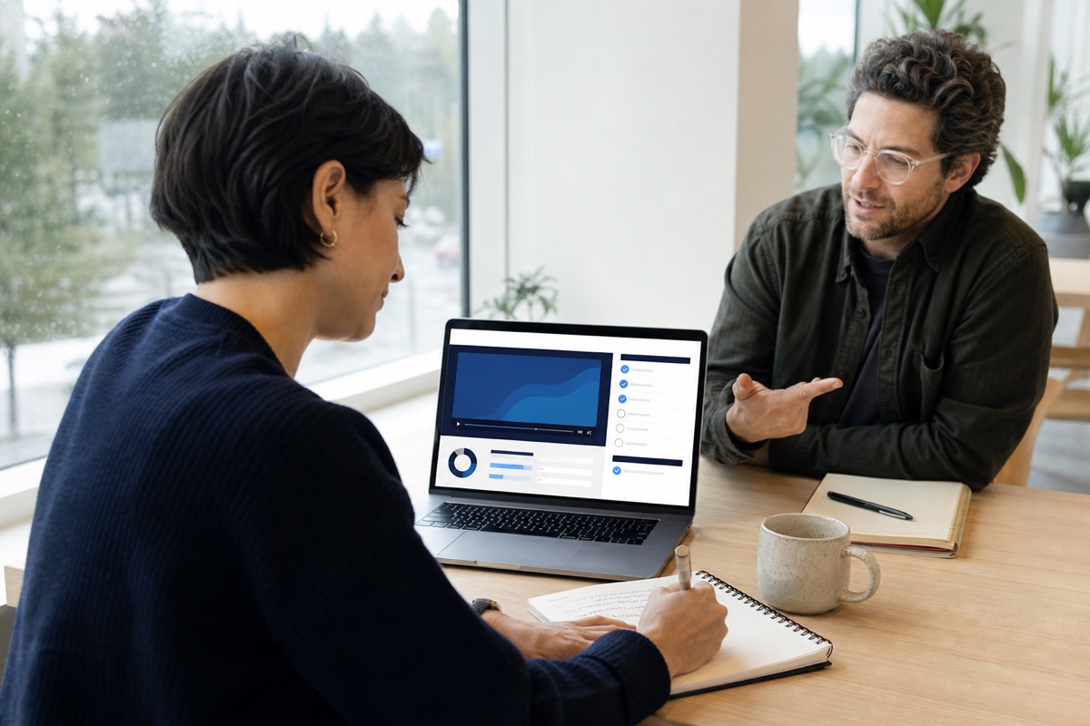 An adult learner using an online continuing education platform